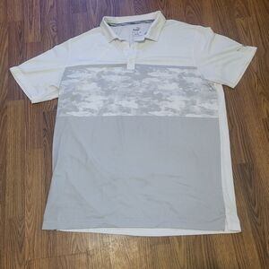 Puma Men’s XXL White & Gray Performance Golf Polo Shirt A9